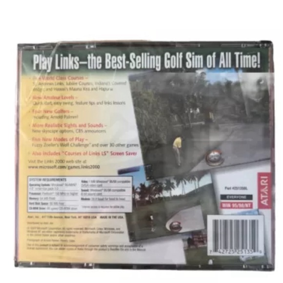 Links LS 2000 by Atari - PC Golf Game Brand New Factory Sealed - Picture 3 of 3
